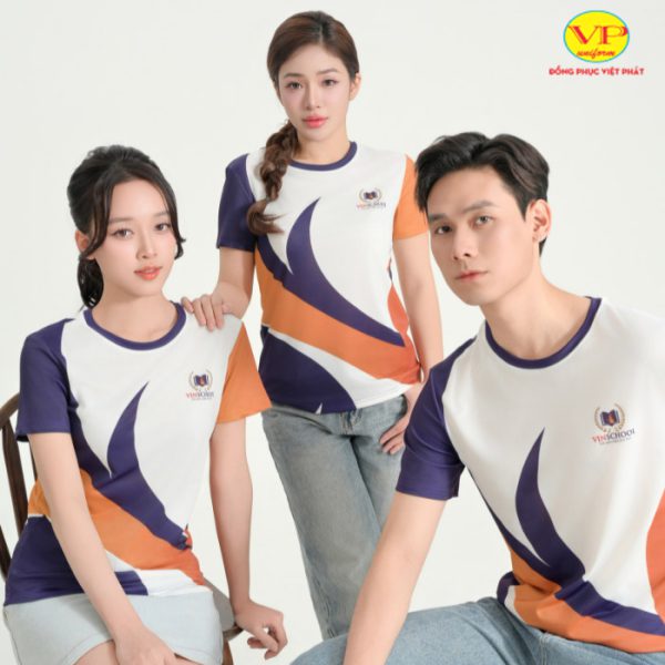 Áo thun đồng phục cổ tròn 1