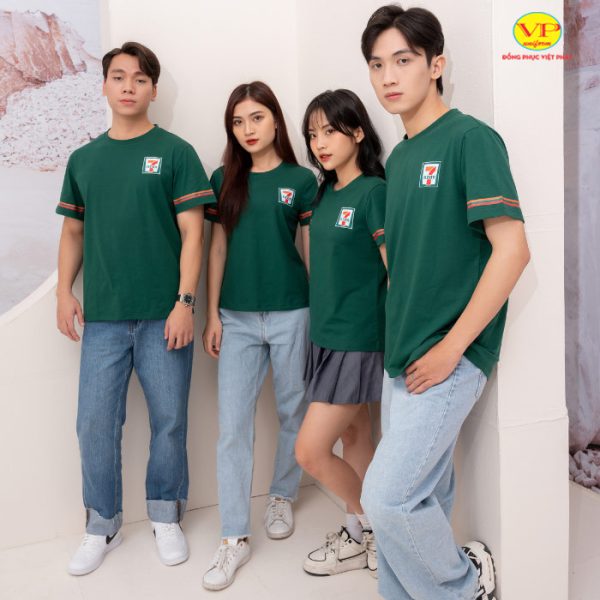 Áo thun đồng phục cổ tròn 8